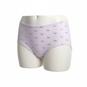 VS PINK Panty in Lavender Seamless With Logo Print Size Medium NWT